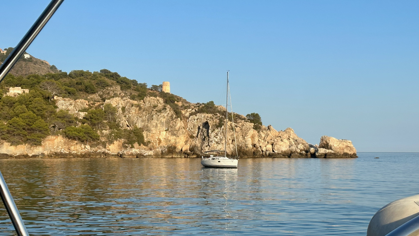 The anchorage of Cala del Cañuelo, Spain