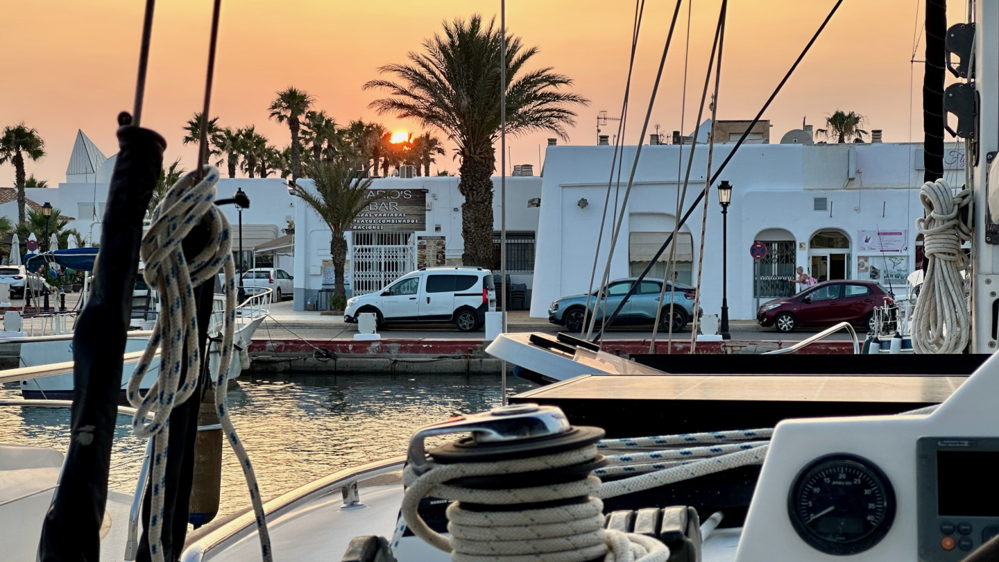 Sunset in Almerimar, Andalusia, Spain