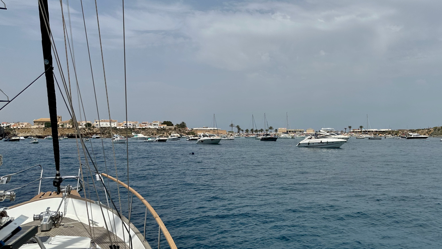 The anchorage of Tabarca, Alicante, Spain